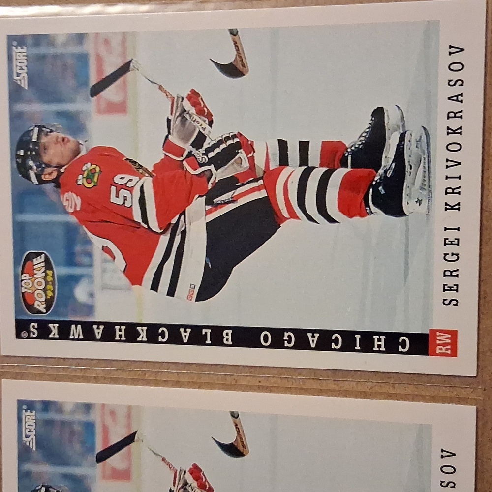 Sergei Krivokrasov Predators/Chicago Blackhawks Hockey Cards